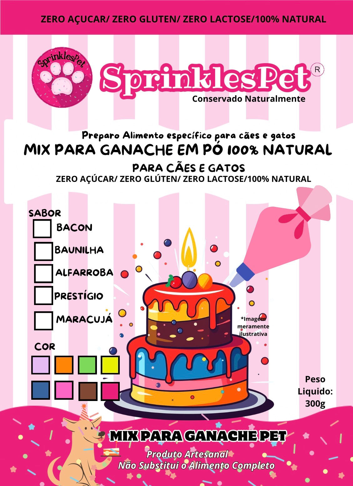 Referência original do componente 2 do Kit Bolo Pet com Ganache | Preparar e Cobrir