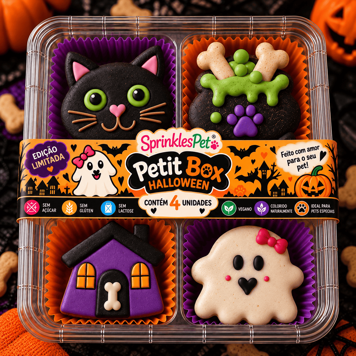 Pétit Box Halloween | 4 biscoito (50g)