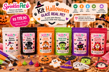 Kit Halloween Glacê Real Pet | 6 Cores | 600 g
