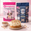 Kit essencial SprinklesPet. Imagem ilustrativa de aplicação; preparo necessário, utensílios não incluídos.