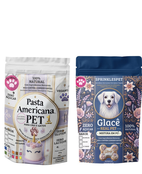 Embalagens atuais Pasta Americana Pet e Glacê Real Pet
