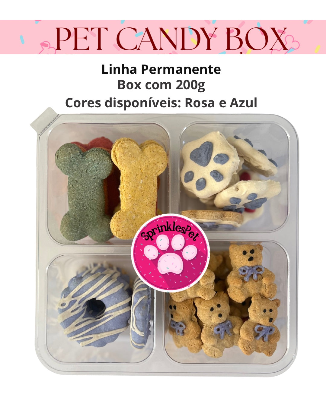 Pet Candy Box Azul SprinklesPet 200 g
